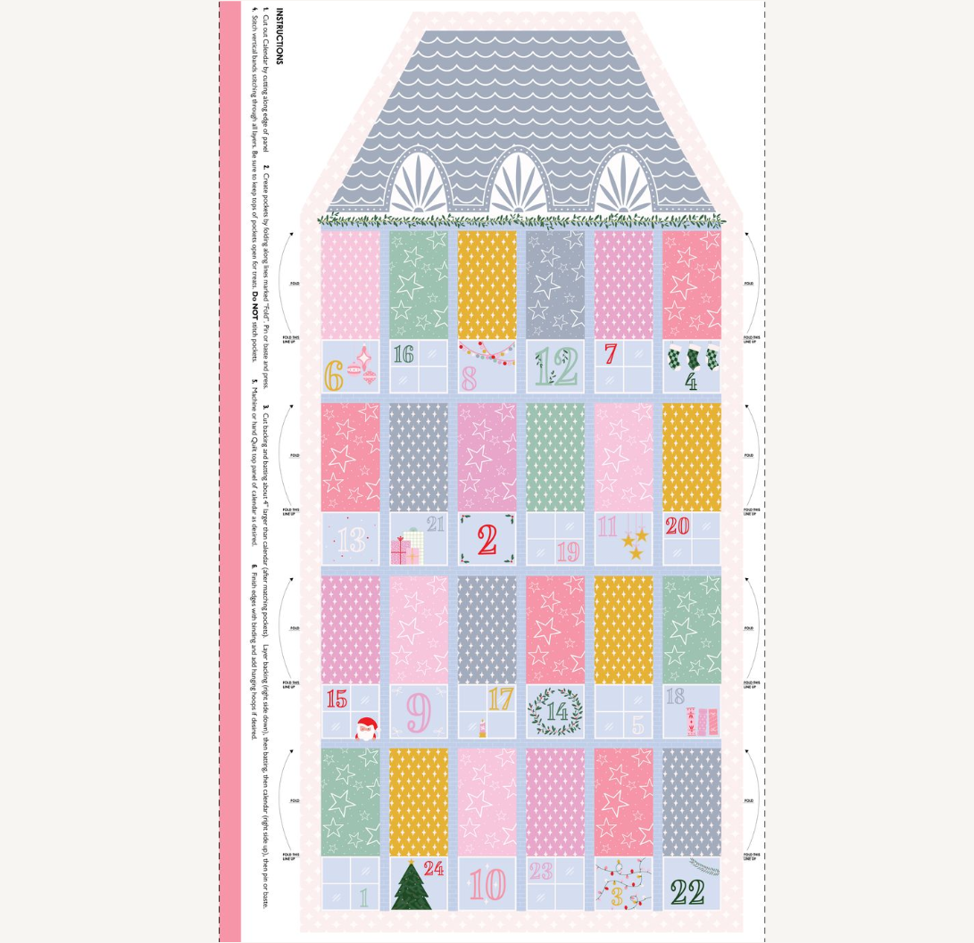 Advent Calendar - Devonstone Cotton Fabric Panel (60cm x 112cm)
