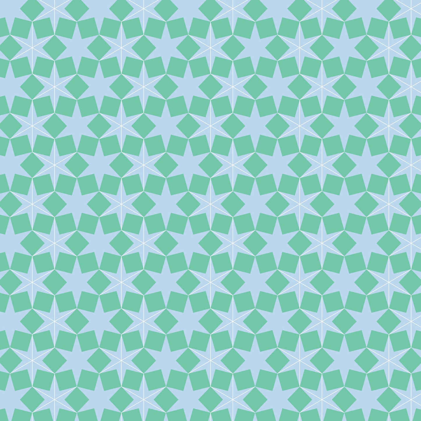 Deck the Halls Geo Green Blue Stars - DV6924