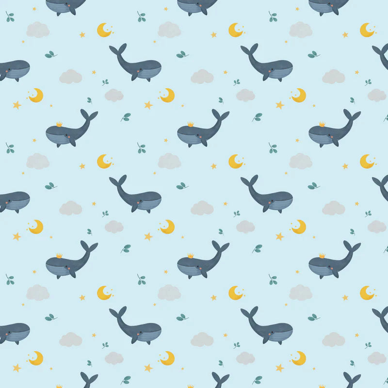 LITTLE ADVENTURE WHALE - Devonstone Cotton Fabric