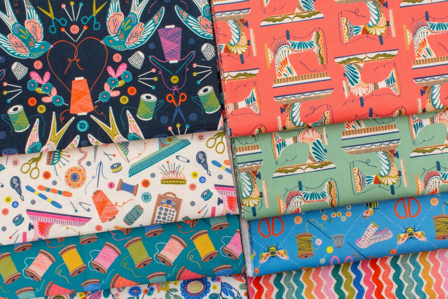 Country Sewing Club -  Fat Quarter Bundle 8-Piece - Thread & Ink Design.Studio
