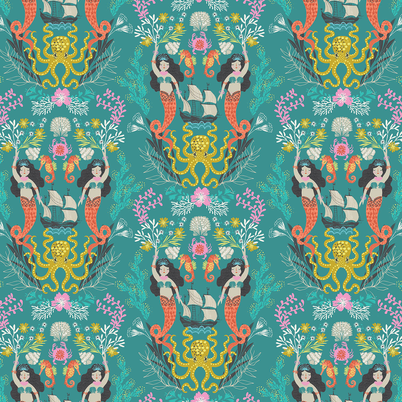 Siren Seas -  Fat Quarter Bundle 8-Piece - Thread & Ink Design.Studio