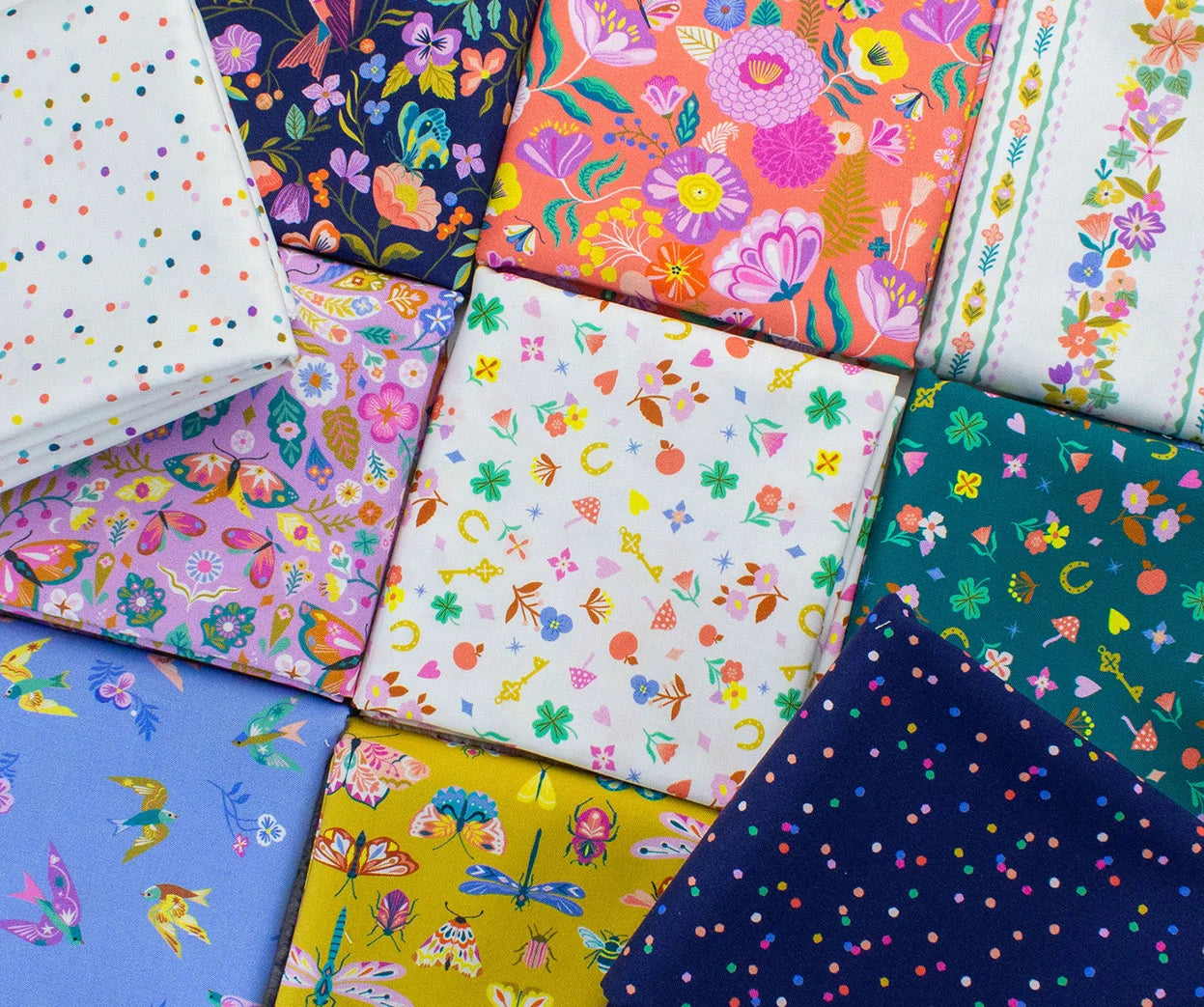 Lucky Charms -  Fat Quarter Bundle 10-Piece - Thread & Ink Design.Studio