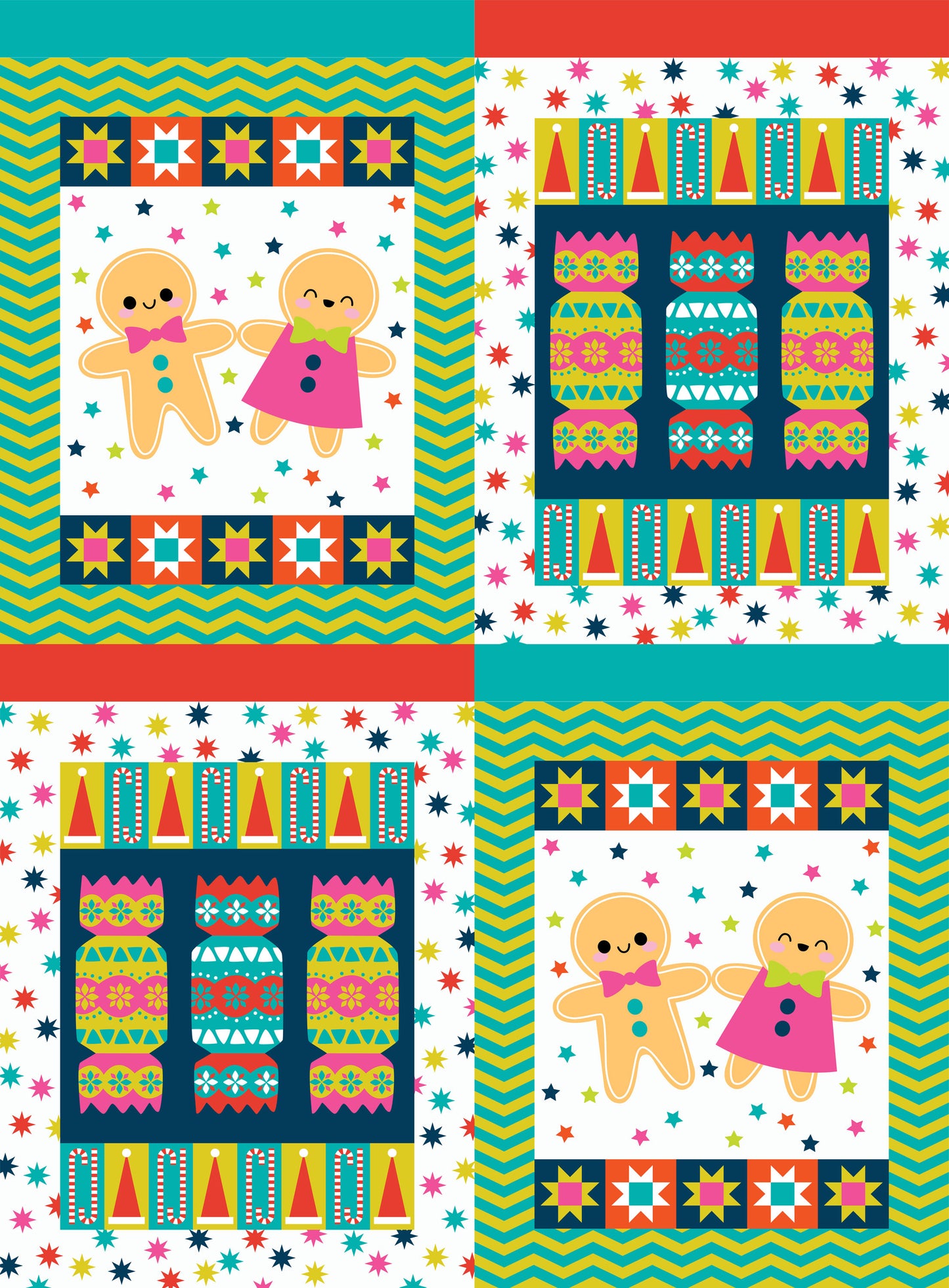 Cracking Christmas Sack - Devonstone Cotton Fabric Panel (150cm x 112cm)