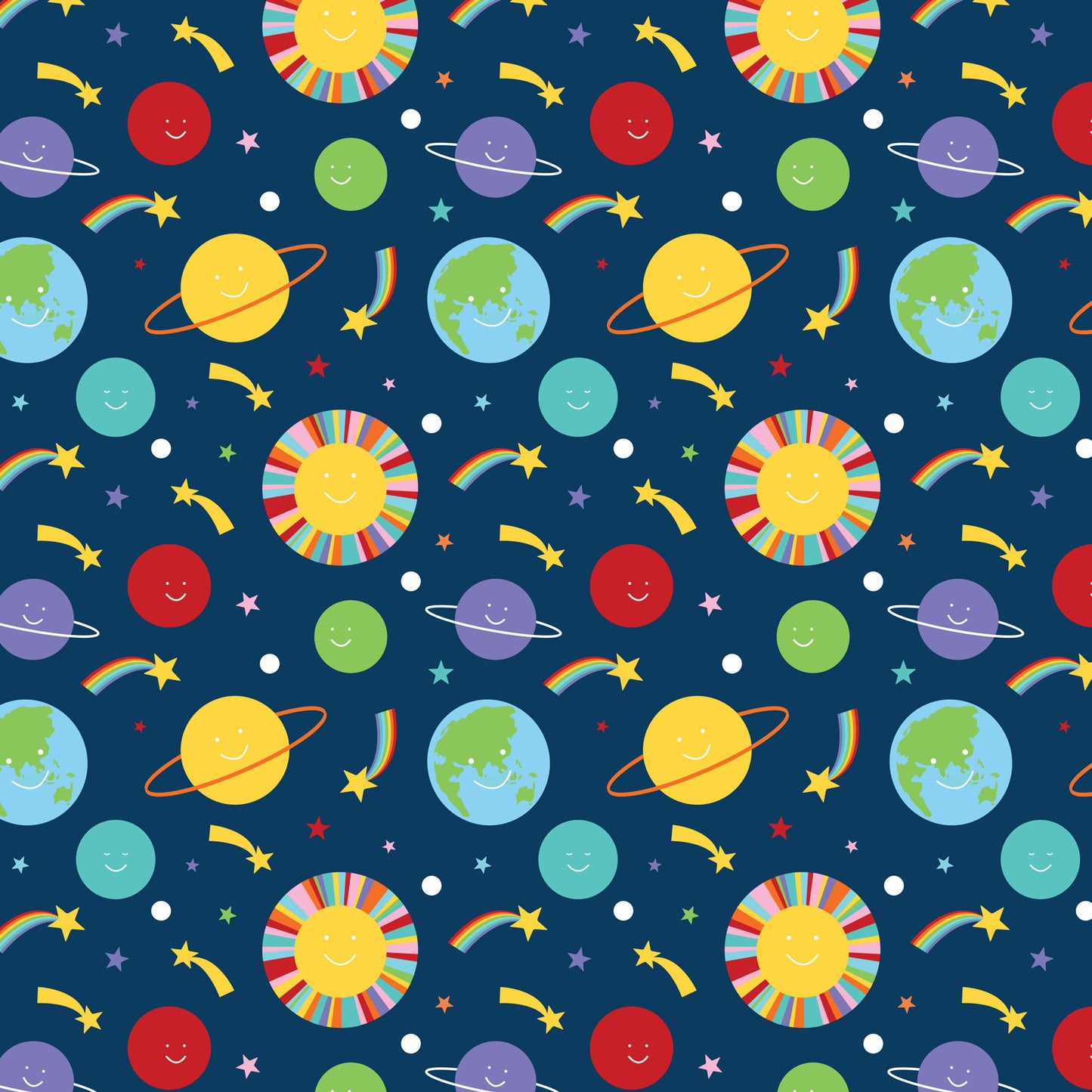 CLOUDY DAYS - SPACE Devonstone Cotton Fabric