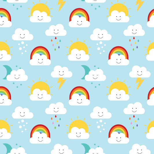 CLOUDY DAYS SKY BLUE CLOUD -  Devonstone Cotton Fabric