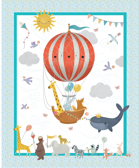 LITTLE ADVENTURE COT PANEL - Devonstone Cotton Fabric Panel