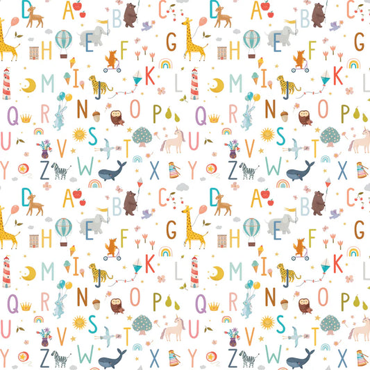 LITTLE ADVENTURE ALPHABET  - Devonstone Cotton Fabric