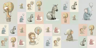 Ditsy Daisy Postcard Panel - Devonstone Cotton Fabric